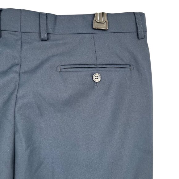 Leda Chan Mens Navy Flat Front Dress Pants Size 36W NWOT - Picture 3 of 11